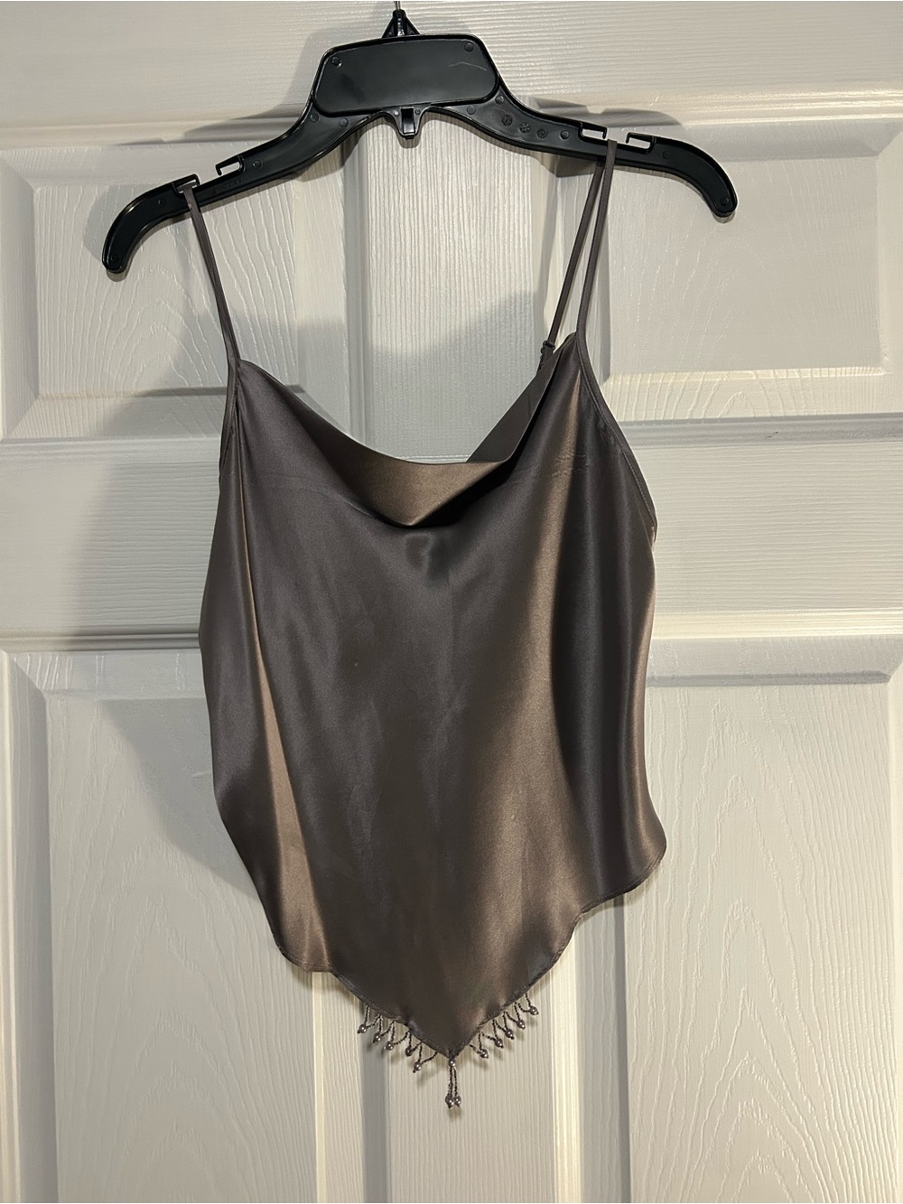 Vintage Victoria's Secret Silk Cowl Neck Beaded Top